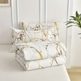 thumbnail image 4 of Strolling life King 3 Piece Comforter Set, Cotton & Microfiber Filling, Luxury Soft & Breathable Bed Set for All Seasons, 4 of 7