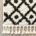 thumbnail image 4 of Well Woven Cabana Besa Ethnic Moroccan White 5'3" x 7'3" Shag Area Rug, 4 of 8