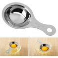 thumbnail image 1 of 1 Pack Egg Separator Stainless Steel Egg White Filter Short Handled Funnel Spoon Cooking Kitchen Tool Accessories Perfect for Baking Cakes Silver, 1 of 8