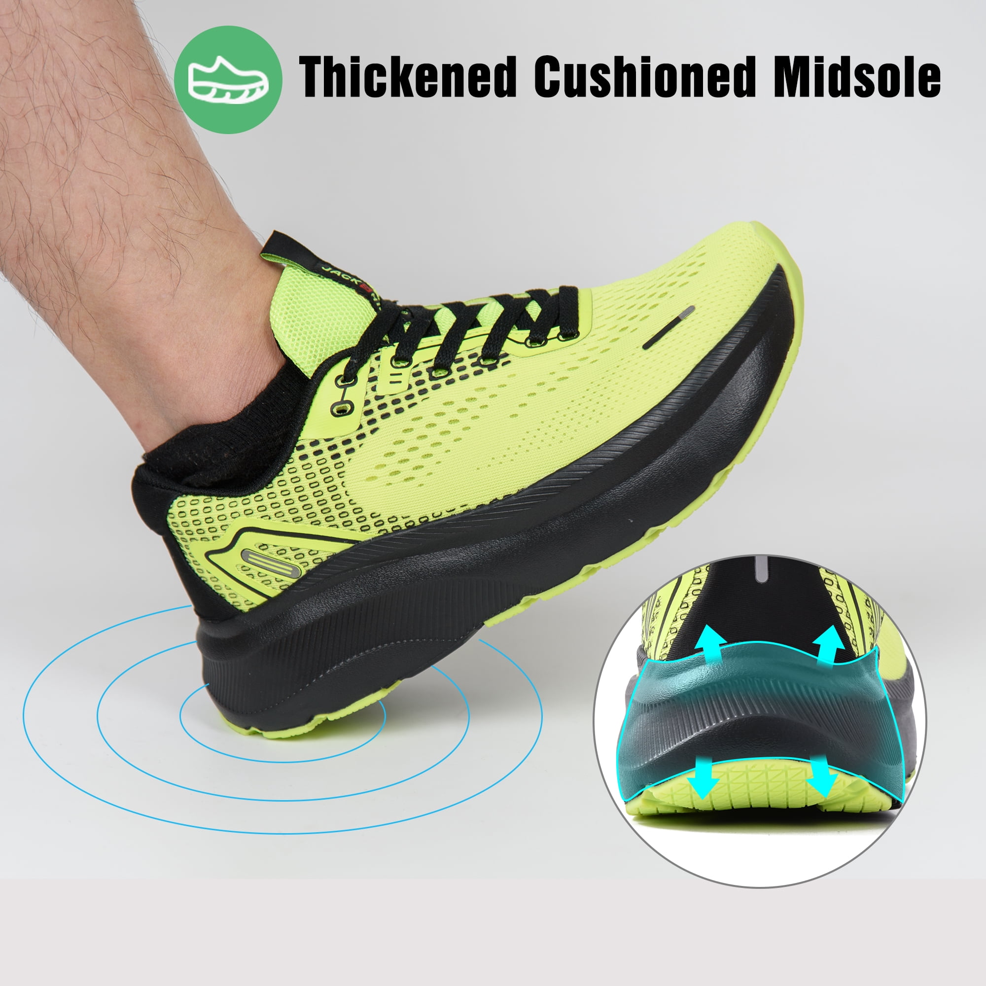 SUYSTEX Wide Toe Box Shoes for Men Arch Support Shoes Wide Width Sneakers for Running Walking Athletic Orthopedic Plantar Fasciitis Workout with Thick Cushioned Zero Drop Sole