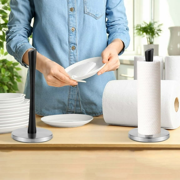 Tuvgenk Black Stainless Steel Toilet Paper Holders Free Standing Tissue Holder Home Gift Funny Tissue Holder for Friends