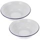 thumbnail image 3 of 2pcs Enamel Bowl Household Enamel Bowl Vintage Enamelware Basin Kitchen Enamel Bowl, 3 of 4