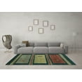 thumbnail image 3 of Ahgly Company Indoor Rectangle Abstract Light Blue Modern Area Rugs, 2' x 5', 3 of 4