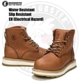thumbnail image 2 of ROCKROOSTER Work Boots for Men, Soft Toe Waterproof Comfortable Anti-Fatigue Working Shoes, EEE Job-Fitted Boots for The Electrician, Carpenter, Ironworker, Boilermaker, Sheetmetal Worker etc. AP615-6, 2 of 6