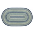 thumbnail image 5 of VHC Brands Jolie Farmhouse 36"x60" Area Rug Blue Textured Jute Striped Pad Oval Floor Decor, 5 of 7