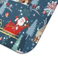thumbnail image 5 of Dark Blue Christmas Santa Pattern Dish Drying Mat for Kitchen 1 Pack, Ultra Absorbent Microfiber Dishes Drainer Mats,16x18in(41x46cm), 5 of 6
