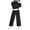 Black, variant on Trending Fall Sets Women 2 Piece Outfits Petite Women's Fall and Winter Sports Casual Hooded Sweatshirt Suit