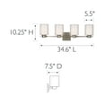 thumbnail image 3 of Design House Oslo Modern 4-Light Dimmable LED Vanity Light, Satin Nickel, 3 of 16