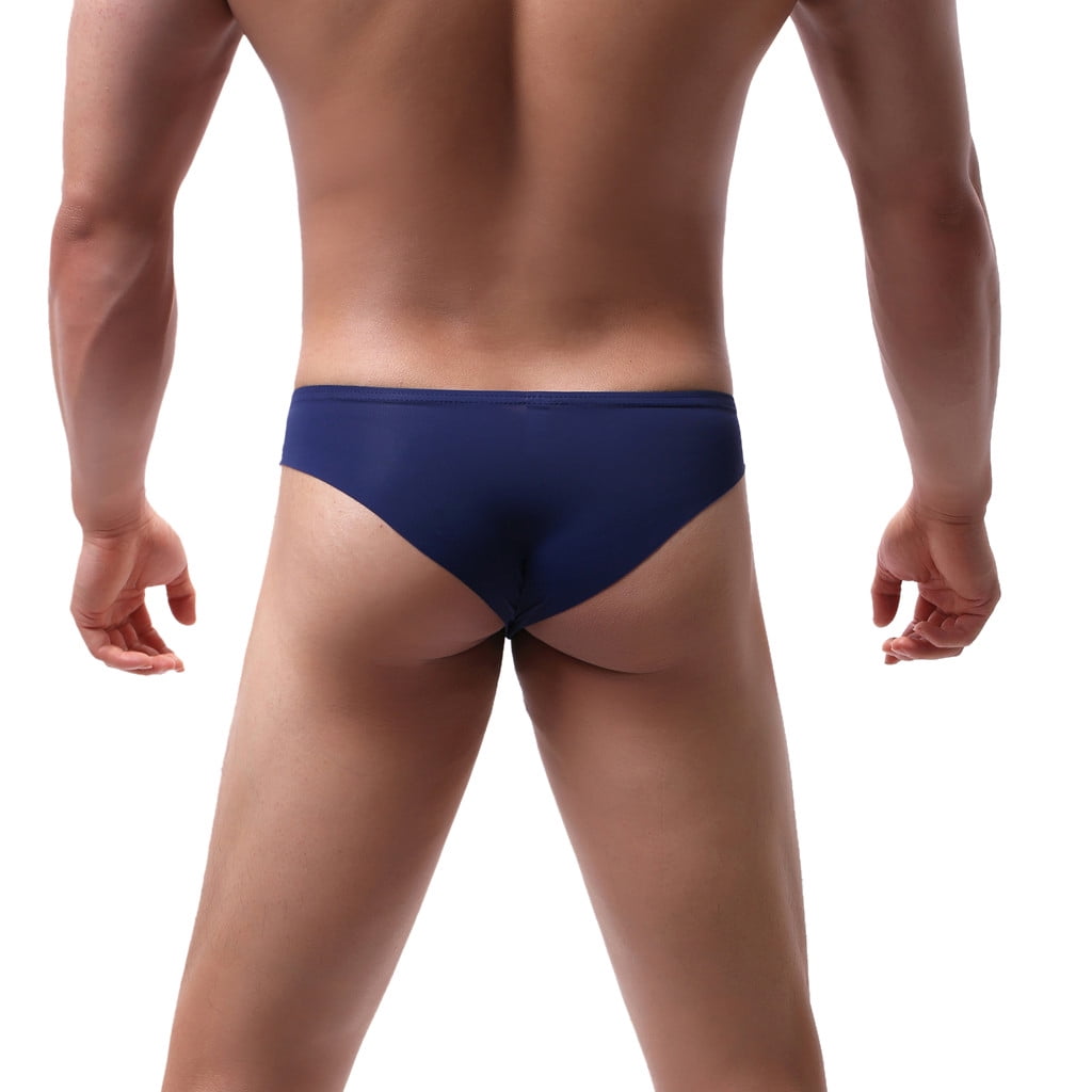 zuwimk Mens Underwear ,Mens Micro Mesh Stretch Bikini Briefs Pouch Underwear  Black,4XL 