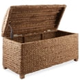 thumbnail image 3 of Casafield 36" Storage Trunk with Curved Lid, Safety Hinge - Cinnamon, Water Hyacinth Wicker Storage Chest Basket for Bedroom, Entry Way, Living Room, 3 of 7