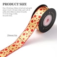 thumbnail image 2 of 2 Rolls 20 Yards 1 Inch Red and Gold Ribbon Polka Dots Single Face Ribbon Polyester Printed Christmas Satin Ribbons Bulk with Spool, 2 of 5