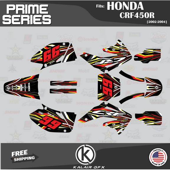Kalair GFX Graphics Kit for Honda CRF450R (2002-2004) Prime Series