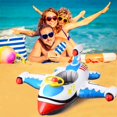 thumbnail image 2 of Kids Ride-on Giant Inflatable Plane Ride Inflatable Aircraft Kids Swimming Pool Float Raft Pool Rafts Summer Water Sports Toy, 2 of 5