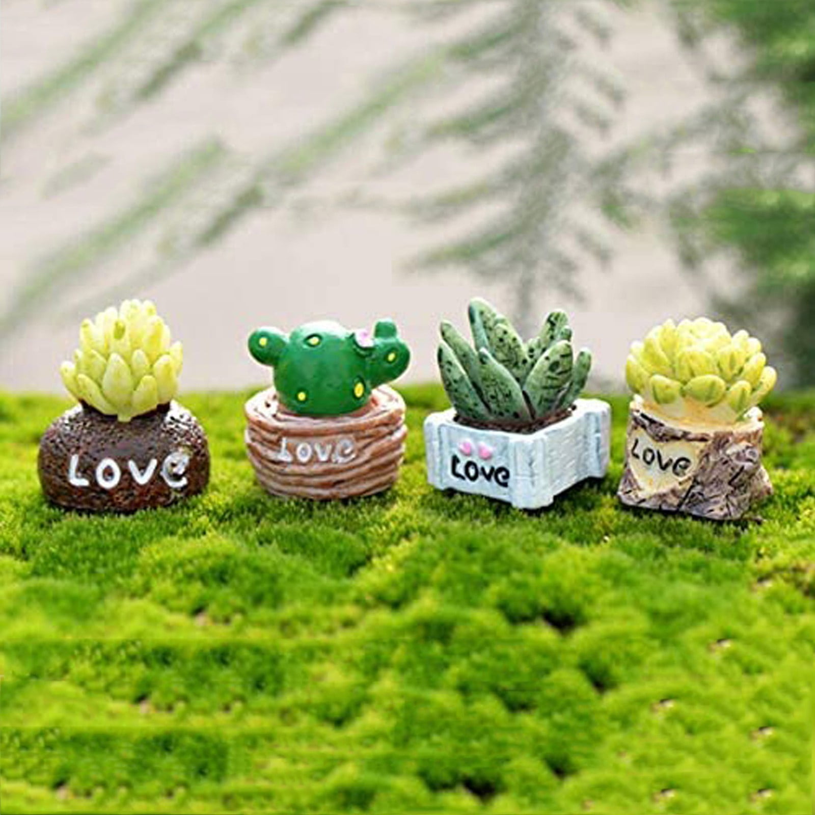 4pcs Artificial Green Cactus Plants Wedding Party Decor Home Garden 