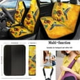 thumbnail image 2 of KUIFORTI Hummingbird Sunflower 15 PCS Car Seat Cover Set Seat Covers Steering Wheel Cover Seat belt Cover Pad Cup Coasters Car Garbage Bag Car Storage Box Rear View Mirror Cover Keychain, 2 of 5