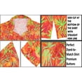 thumbnail image 3 of LA LEELA Women's Button Down Summer Beach Party Blouses Shirt Hawaiian TShirts Short Sleeve Vacation Tops Shirts Blouses for Women L Fall Leaves, Orange, 3 of 4