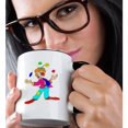 thumbnail image 2 of 3drose, Birthday Party Clown, 11oz Two-tone Black Mug, 2 of 6