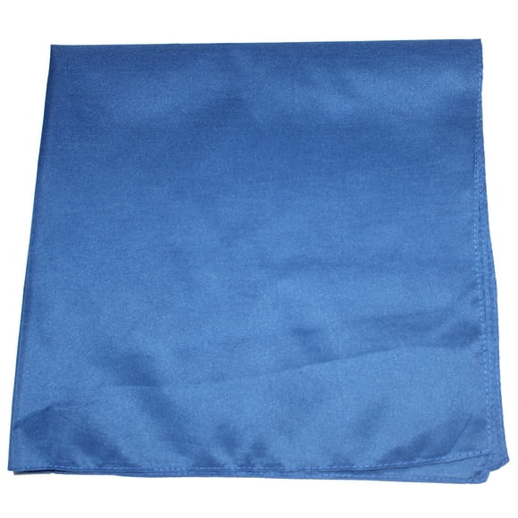 Pack of 10 Daily Basic Plain 100% Polyester 22 x 22 Bandanas (Royal Blue)