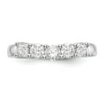 thumbnail image 4 of 14K White Gold Ring Band Wedding Diamond Lab Grown Round, Size 5, 4 of 7