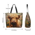 thumbnail image 5 of Yiaed Cute Floral Cow Print Handbag for Women Tote Purse Shoulder Bag Large Fashion Hobo Purse Handbag Shopping Tote, 5 of 5