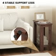 thumbnail image 3 of Topbuy 2pcs Wood End Table 2-tier Rectangular Side Table Home Accent Table w/ Storage Shelf Small Night Stands Sofa Side Coffee Table Mahogany, 3 of 7