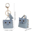 thumbnail image 2 of LOLIPPYY Back to School Data Cable Organizer Owl Coin Satchel Alloy 1Pcs Keychain Style Sky-blue Multi-functional Use For Women, 2 of 8