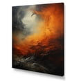 thumbnail image 2 of Designart "Nature s Fury The Orange Storm I" Landscape & Nature Canvas Wall Art, 2 of 5