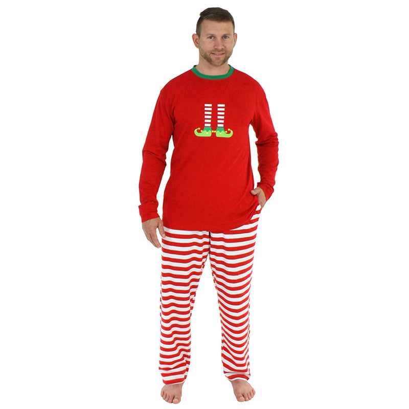 Ugly Christmas Christmas Family Men Pajamas Sets Long Sleeve T-shirt ...