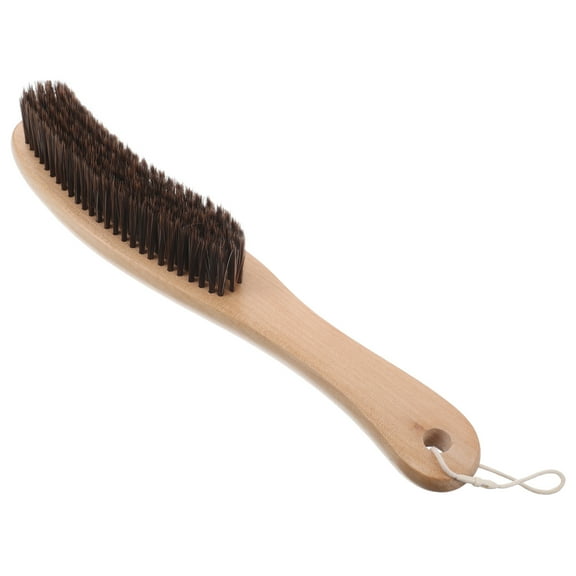 SOPOTUTU Wooden Shoe Brush with Plastic Bristles for Gentle and Effective Cleaning