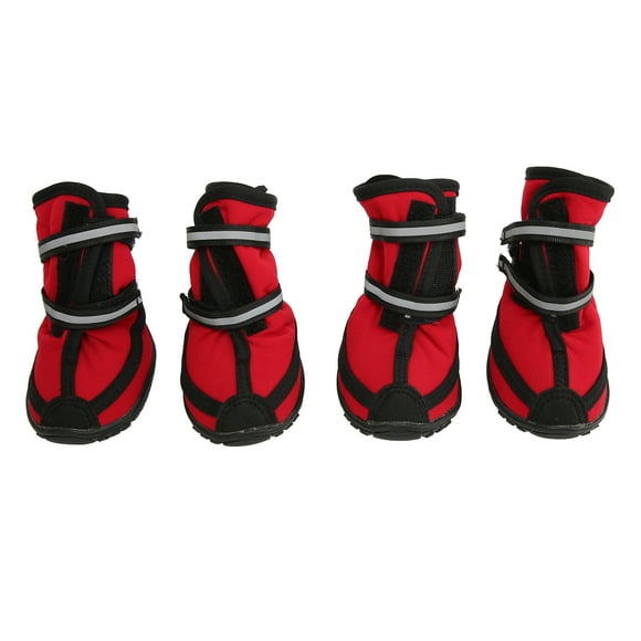 Zapatos de Perro, Zapatos de Senderismo para Perros Fuertos Botas Transíables Ajustables para Perros con suela antideslizante Protectores de Patas para Senderismo, Caminar, Piso