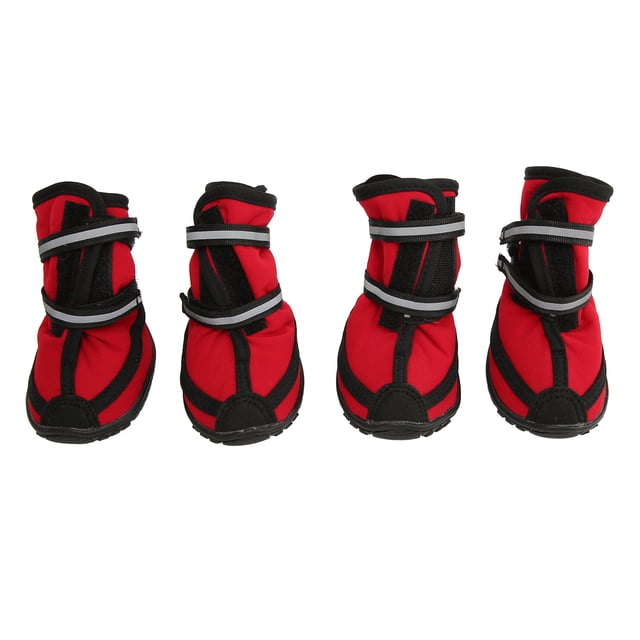 Zapatos de Perro, Zapatos de Senderismo para Perros Fuertos Botas Transíables Ajustables para Perros con suela antideslizante Protectores de Patas para Senderismo, Caminar, Piso