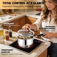 thumbnail image 4 of Coliware 1 & 2 QT Saucepan Set, Nonstick Small Milk Pot with Stay-Cool Handles Visible Glass Lid & Tri-Ply Bottom for Even Heating, Stainless Steel Pot Compatible with All Induction, Dishwasher Safe, 4 of 15