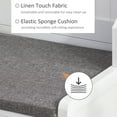 thumbnail image 5 of HOMCOM Coat Rack and Bench Hall Tree Organizer with 4 Hooks, 2 Drawers with Padded Seat Cushions for Entryway, White, 5 of 9
