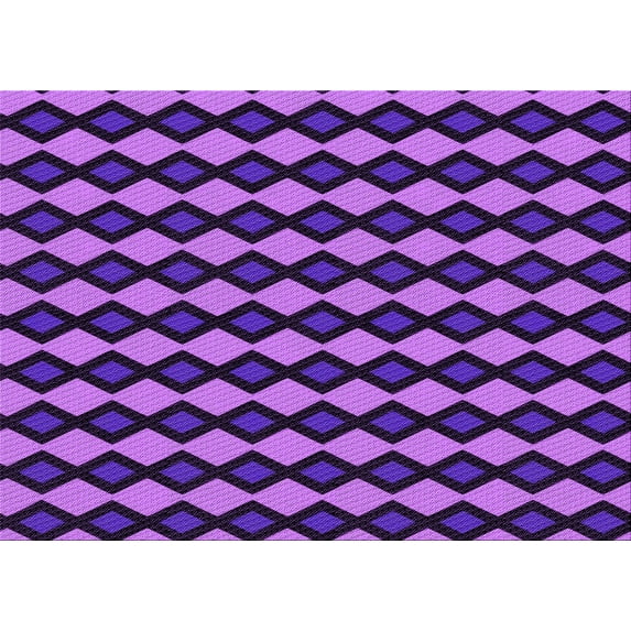 Ahgly Company Machine Washable Indoor Rectangle Transitional Indigo Purple Area Rugs, 2' x 3'