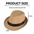 thumbnail image 2 of TELOLY Top Hat Men Summer Versatile Travel Casual Hat Fedora Hats for Men Fashionable Top Hat for Young and Middle-Aged People Womens Hats,Khaki, 2 of 5