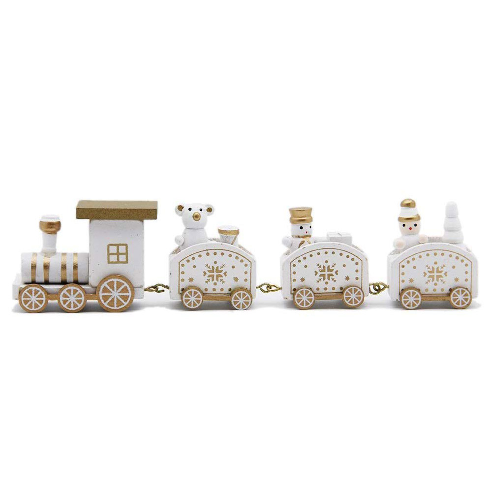 white and gold christmas train set