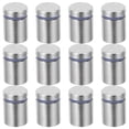 thumbnail image 1 of 12Pcs Stainless Steel Standoff Screws Wall Sign Standoff Mounting Hardware Advertising Glass Standoff Nail for Hanging Acrylic Picture Frame Silver 19X25mm, 1 of 9