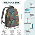 thumbnail image 5 of Dachshund Pattern Black Pattern Cute School Backpack Bag with Padded Back and Adjustable Shoulder Straps 16.9 X 12.6 X 5.9 Inches, 5 of 5