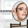 thumbnail image 4 of Ovente 7" Wall Mount Makeup Mirror, 1X & 10X Magnifier, Adjustable Spinning Double Sided Round Reflection, Extend, Retractable & Folding Arm, Bathroom & Vanity Décor, Antique Bronze MNLFW70ABZ1X10X, 4 of 10