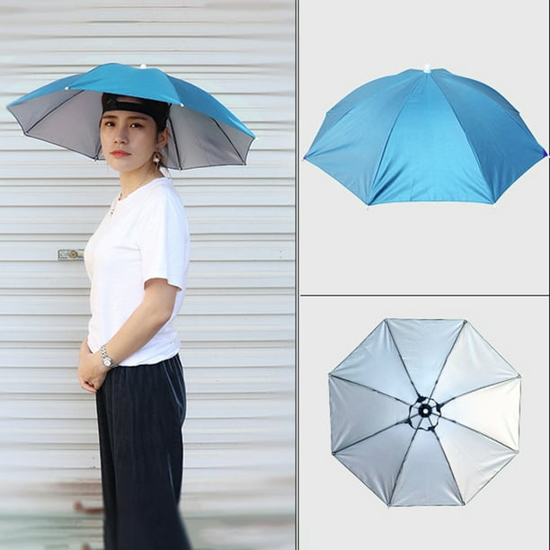 July Memor Outdoor Cap Portable Anti-Rain Anti-Sun Head Umbrella