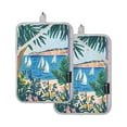thumbnail image 7 of Yayeee Pot Holders Kitchen Heat Resistant with Pocket 7"x9.8" Cotton Oven Cooking Hot Pads, Purple Seaside, 7 of 7