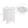 thumbnail image 3 of UBesGoo Upgraded White Nightstand with 3 Drawers, Modern Night Stands for Bedrooms with Metal Knobs, Wooden Bed Side Table/Night Stand for Small Spaces, College Dorm, Kids' Room, Living Room, 23.6in H, 3 of 10