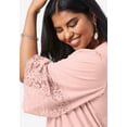thumbnail image 4 of Roaman's Women's Plus Size Lace-Hem Pintuck Tunic, 4 of 4
