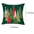 thumbnail image 3 of Forest Tree Pillow Covers 18x18,Christmas Tree Pillow Covers,Green Teal Forest Rustic Decorative Throw Pillows,Winter Christmas Outdoor Farmhouse Linen Cushion Case Decor for Sofa Couch Bed, 3 of 6