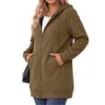 thumbnail image 4 of MOSHU Women Zip Up Hoodies Long Sleeve Cotton Fleece Sweatshirts for Women Casual Hooded Jackets Fall Tops with Pockets, 4 of 10