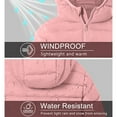 thumbnail image 5 of Cethrio Girls Puffer Jackets Size 7-8, Warm Lightweight Zip up Mid-length Winter Coats Outerwear Pink, 5 of 7