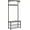Greige, variant on Coat Rack and Storage Bench, Hall Tree with 9 Hooks, Steel Frame