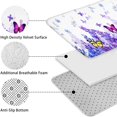 thumbnail image 5 of White Purple Butterfly Flower Pattern Bathroom Rugs Sets 3 Piece,Toilet Cover Set,Absorbent Non Slip Bathroom Mats Sets with U-Shaped Contour Rug Toilet Rug Set, 5 of 5