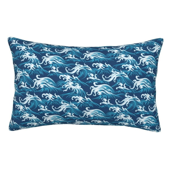 Easygdp Sea Water Wave for Soft Pillow Case Pillow Protectors,Perfect for Sleeping (Pillow Core Not Included)-16"x24"