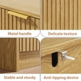 thumbnail image 5 of FURNIWAY Natural 6 Drawer Dresser for Bedroom, 55 Inch Wide Modern Chest of Drawers with Fluted Wood Front and Gold Metal Handles for Living Room Hallway, 5 of 7